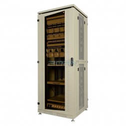 Шкаф телекоммуникационный серии Alpha, 18U, 878х600х800 мм, разборный, передняя металлическая дверь, задняя металлическая панель, серый