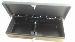 Денежный ящик вертикальный VIOTEH FT-460S черный с нержавеющей крышкой 460x170x100