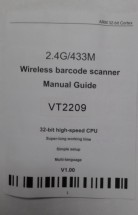 Лазерный сканер VIOTEH VT 2209, беспроводной, USB (USB-HID) белый