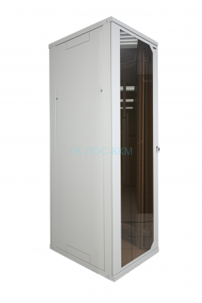 REC-6378LT-MBB-GY Шкаф телекоммуникационный серии Alpha, 37U, 1725х600х800 мм, разборный, передняя металлическая дверь, задняя металлическая панель, серый
