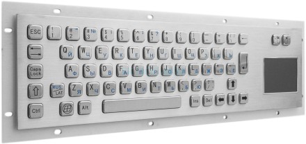 TG-PC-DT Металлическая антивандальная встраиваемая клавиатура с тачпадом, USB, Alt, Win, Ctrl