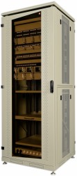Шкаф напольный МТК 19&quot;, 22U, 1165x600x800 мм, разборный, пер. дверь стекл., задняя дверь мет., серый