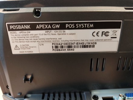 POS-терминал POSBANK APEXA GW 19&quot; PCAP J3455 4Гб SSD 64Gb MSR, черный