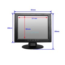 Монитор POSCenter 10,4&quot;(TFT/800*600/400:1/250-400 cd/m2/ 60-75 Hz/VGA-кабель 3м/БП12V 1,5м/RUS),черный
