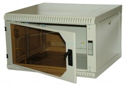 Шкаф настенный 12U 635х600х660 мм, двухсекционный со съемными боковыми стенками, серый