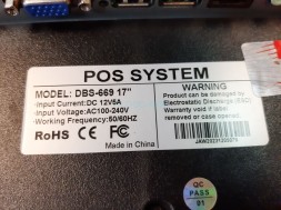 Сенсорный POS Терминал DBS-RH669 17&quot; Intel Celeron J4125 8Gb 128Gb MSR