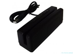 Ридер магнитных карт RU400, USB HID (KB) (1+2+3 дорожки), черный, 2 головки