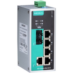 EDS-P206A-4PoE-M-ST-T Ethernet Switch 1 x 10/100BaseTX, 1 x 100BaseFx MM port, 4 x PoE, ST, t:-40/+75