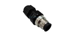 M12A-8PMM-IP67 M12 D-coded connector, quickon type, 8-pin male, IP67-rated