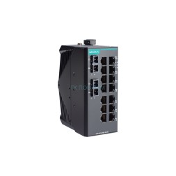 EDS-2016-ML-SS-SC-T Unmanaged Ethernet switch with 14 10/100BaseT(X) ports, 2 100BaseFX single-mode ports with SC connectors, t: -40/75°C