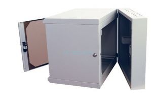 Шкаф, 12U, 638x600x520 мм, трехсекционный упрочненный, серый