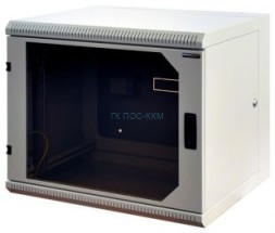 Шкаф SignaPro 12U, 638x600x520 мм, трехсекционный упрочненный, серый, код RECW-125H-GY