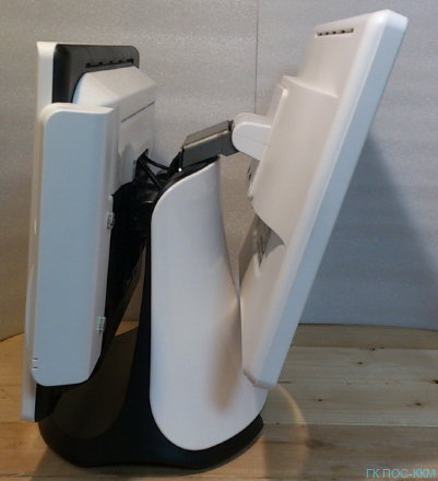 POS-компьютер моноблок SuperPOS P09 с двумя экранами, 15“ сенсорный 4 Gb, SSD, c MSR, J1900, черно-белый, PHT9P-BWNN4MA0