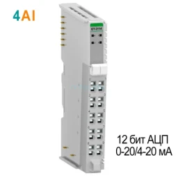 GT-3114 CREVIS Аналоговый ввод, 4AI, 0-20/4-20 мА, 12 бит АЦП, RTB 10