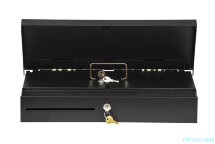 Денежный ящик АТОЛ FlipTop-B черный, 460*170*100, 24V, крышка для инкассации.