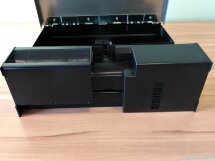 Денежный ящик АТОЛ FlipTop-MB черный, 460*170*100, 24V, верхняя крышка из нержавеющей стали + крышка для инкассации.