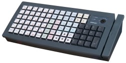 Программируемая клавиатура Posiflex KB-6600U-B черная c ридером магнитных карт на 1-3 дорожки, p/n 21781