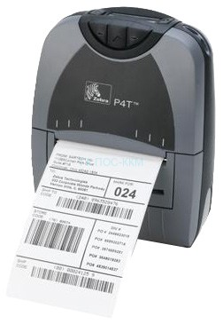 Zebra P4T 4&#039;&#039; Мобильный термо-трансферный принтер,USB, WiFi 802.11g