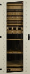Шкаф напольный МТК 19&quot;, 22U, 1165x600x600 мм, разборный, дверь со стеклом, серый, p/n REC-6226S-GBB-GY