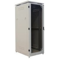 REC-6228S-GBB-GY Шкаф напольный МТК 19&quot;, 22U, 1165x600x800 мм, разборный, дверь со стеклом, серый