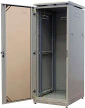 REC-6278S-GBB-GY Шкаф напольный МТК 19&quot;, 27U, 1387x600x800 мм, разборный, дверь со стеклом, серый