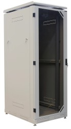 Шкаф напольный SIGNAPRO МТК 19&quot;, 32U, 1609x600x600 мм, разборный, дверь со стеклом, серый, код REC-6326S-GBB-GY