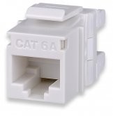 Розеточный модуль типа Keystone Cat.6A, RJ45/110, T568A/B, серия MT, белый