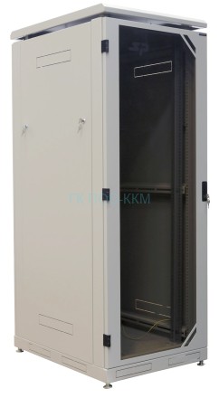 Шкаф напольный SIGNAPRO МТК 19&quot;, 32U, 1609x600x800 мм, разборный, дверь со стеклом, серый​, код REC-6328S-GBB-GY​
