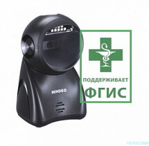 Сканер ШК (презентационный, 2D имидж, черный) Mindeo MP725, USB, код MP725BLACK