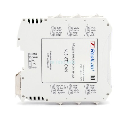 NLS-8TI-CAN RealLab Модуль аналогового ввода сигналов термопар 8 дифференциальных каналов, CANopen