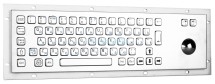 TG-PC-D Антивандальная металлическая встраиваемая клавиатура с трекболом, USB, Alt, Win, Ctrl