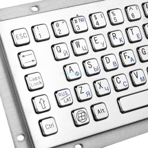 TG-PC-D Антивандальная металлическая встраиваемая клавиатура с трекболом, USB, Alt, Win, Ctrl