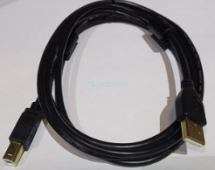 37392 Кабель для подсоединения USB 2.0 /Am - Вm/, ПРОФЕССИОНАЛЬНЫЙ, 1.8 м, 2 фильтра, черный (87430)