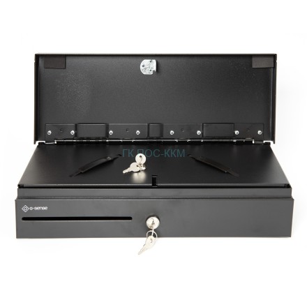 Денежный ящик G-Sense FlipTop-460FT, (6B8C), черный, Epson, крышка для инкассации