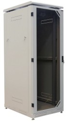 Шкаф напольный SIGNAPRO МТК 19&quot;, 45U, 2187x800x800 мм, разборный, дверь со стеклом, серый, код REC-8458S-GBB-GY