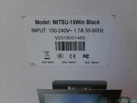 Сенсорный POS-терминал MITSU TITAN-B15S-II (black) J6412 RAM 8Gb SSD 128GB, MSR