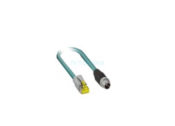 CBL-M12XMM8PRJ45-BK-200-IP67 Phoenix Contact 8-pin male X-coded M12-to-RJ45 Cat.5e UTP gigabit Ethernet cable, 2 meter, IP67-rated