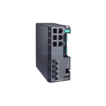 EDS-4008-2MST-LV-T Managed Ethernet switch with 6 10/100BaseT(X) ports, 2 100BaseFX multi-mode ports with ST connectors, dual power inputs 12/24/48