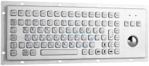 TG-PC-F2 Металлическая антивандальная встраиваемая клавиатура с трекболом, USB, F1—F12, Alt, Win, Ctrl