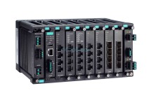 MDS-G4028 Layer 2 full Gigabit modular managed Ethernet switch with 4 fixed Gigabit ports, 6 slots for optional 4-port GE/FE modules, 2 slots for isol