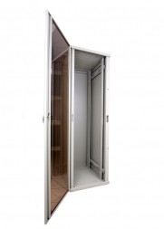 Шкаф телекоммуникационный серии Alpha, 42U, 1947х600х1000 мм, разборный, дверь со стеклом, серый